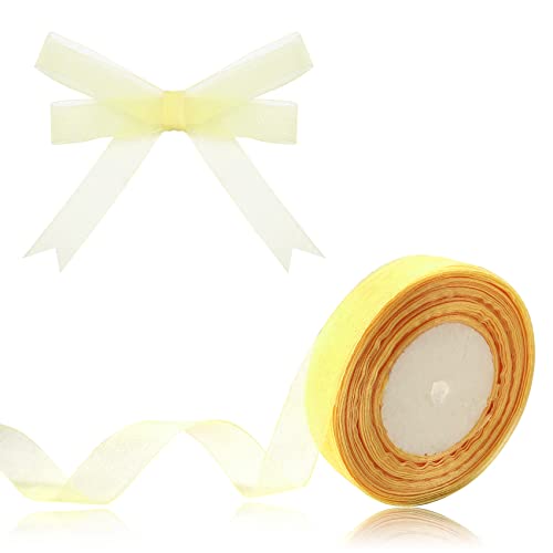 Namzi Organzaband, 1,9 cm, Grün, 45,7 m, Chiffonband für Geschenkverpackungen, Muttertag, Hochzeit, Blumenstrauß, Basteln (Gold) von Namzi