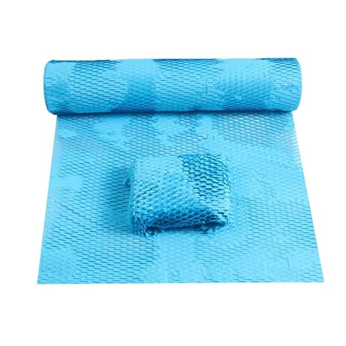 Namzi Stoßdämpfendes Verpackungspapier, biologisch abbaubares Kraftpapier, Geschenk Glas Keramik Verpackung Wabenpapier (Seeblau) von Namzi