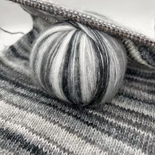 Namzi Weiche Plüschwolle, Acryl, ausgefallenes Schlaufengarn für Puppenhaarherstellung, Häkeln, Stricken, Nadelfilzen, Puppenhaar, lockiges Haar, Spulen aus Wollfilz, kardierte Schafwolle, Roving, von Namzi