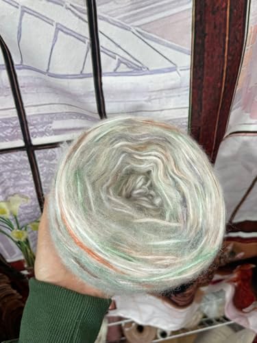 Namzi Weiche Plüschwolle, Acryl, ausgefallenes Schlaufengarn für Puppenhaarherstellung, Häkeln, Stricken, Nadelfilzen, Puppenhaar, lockiges Haar, Spulen aus Wollfilz, kardierte Schafwolle, Roving, von Namzi