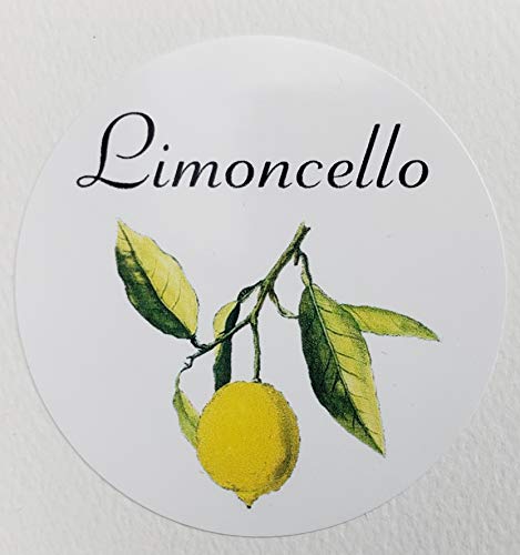 Limoncello-Etiketten, Euro-Design, 5,1 cm, rund, 18 Stück von Nancy Nikko