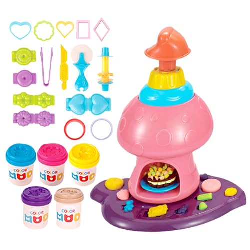 Nankoyal Spiel-Farbteig-Sets, Teig für Kinder | Modelliermasse-Teigwerkzeuge - Nudelmaschine für die Küche, Spielzeug als Chefkoch für fantasievolles Spielen, farbenfrohe Teigspielzeuge im von Nankoyal