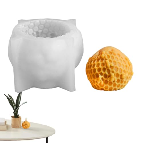 Kerzenhoney Comb Silicone Form - Wabenkerzenform | Zylinderseife Schimmel Kerzenform, dauernde Bienenwachskerzenform, flexible Silikonwabenform für Fondant & Back von Naqqios