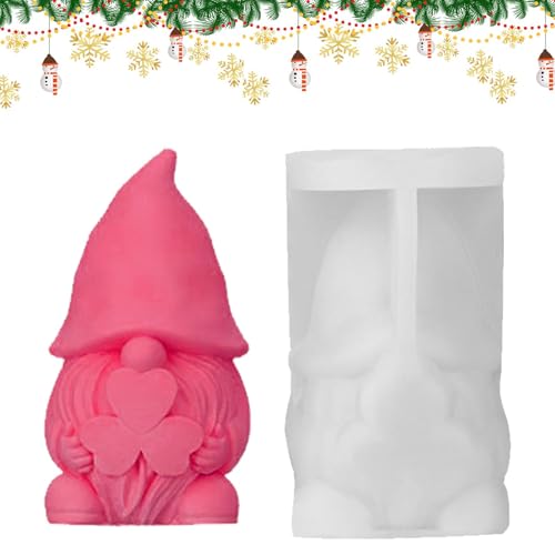 Zwergenformen, Zwergen-Silikonform | Kerzenform Silikonharz Gießform für Weihnachtsdekoration,Flexible Gnome-Skulpturenform für Thanksgiving, Ostern von Naqqios