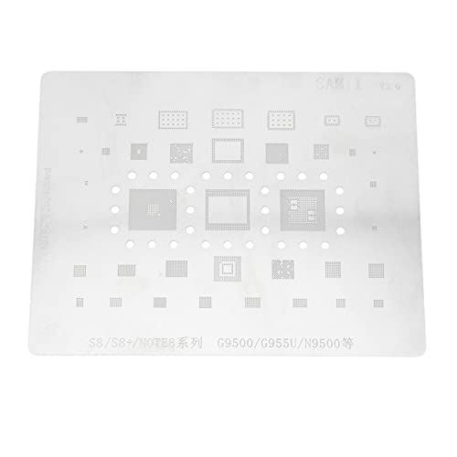 BGA-Schablonen, Edelstahl BGA-Reballing-Netzschablonen-Vorlagen Genaue Positionierung CPU BGA-Reballing-Schablone Zinn-Pflanzschablone für S8 S8+ NOTE8 von Naroote