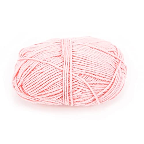 Häkelgarn, Baumwollgarn, Baumwollgarn Zum Häkeln, Baumwollgarn, Häkelgarn, Weiches, Hautfreundliches Garn Zum Stricken von DIY-Kinderkleidung (PINK) von Naroote