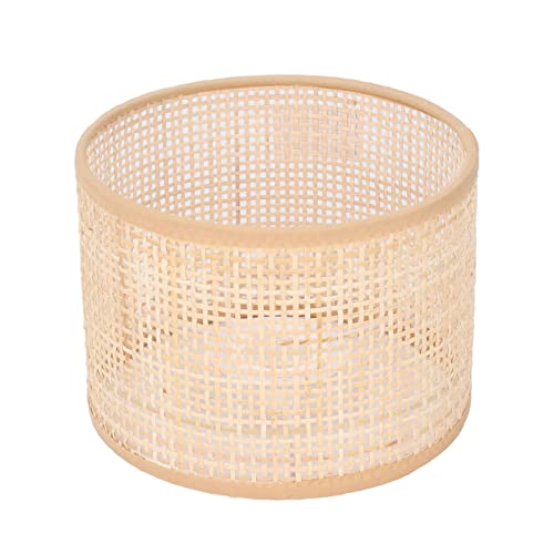 Naroote Rattan-Lampenschirm, Gewebter Lichtabdeckungsersatz für E27 E14 Tischlampe von Naroote