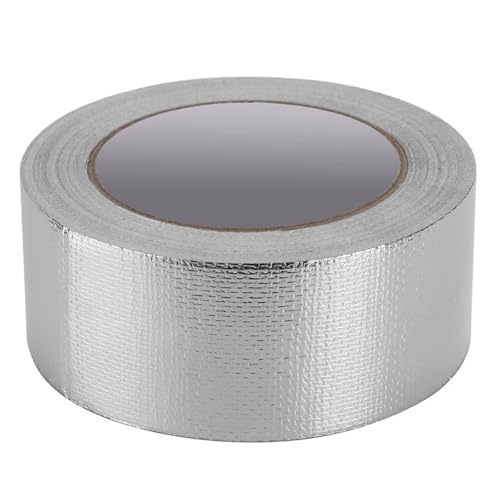 Naseom Hitzebeständiges Wasserdichtes Alu Klebeband Verstärktes Selbstklebeband, 20 m x 48 mm, Selbstklebend Aluminiumband Glasfaser Aluminiumfolie zum Reparieren Isolieren Abdichten von Naseom