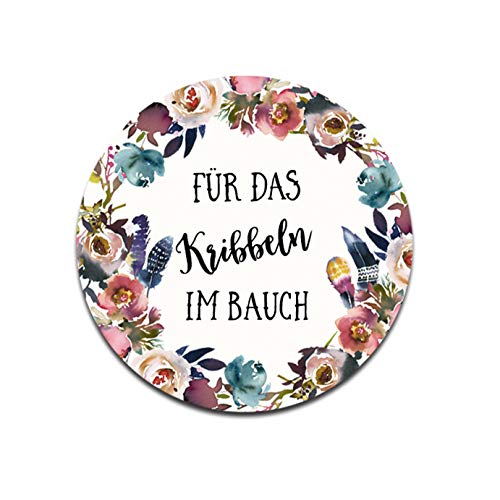 Nastami 50 Sticker Boho Hochzeit rund Für das Kribbeln im Bauch, Aufkleber von Nastami