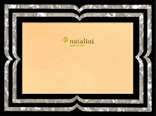 NATALINI, Bellagio MP BIANCONERO 10X 15 cm, Bilderrahmen mit Unterstützung für Tisch, Holz, Schwarz, äußere Ausmaß 15 X 20 X 1,5 cm von Natalini