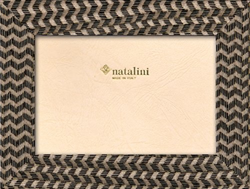 NATALINI, Couture Nero 10X 15 cm, Bilderrahmen mit Unterstützung für Tisch, Holz, Schwarz, äußere Ausmaß 15 X 20 X 1,5 cm von Natalini