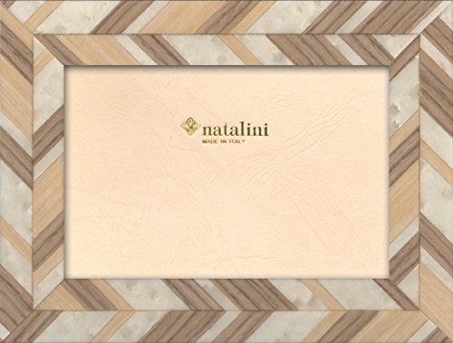 NATALINI, J-Louis Crema 10X 15 cm, Bilderrahmen mit Unterstützung für Tisch, Holz, Beige, äußere Ausmaß 15 X 20 X 1,5 cm von Natalini