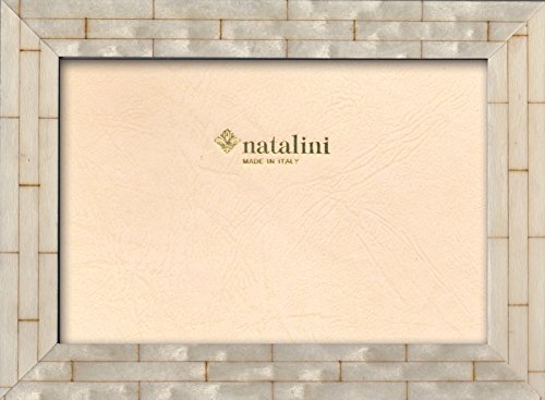 NATALINI, MATTONCINI Bianchi 10X 15 cm, Bilderrahmen mit Unterstützung für Tisch, Holz, Weiß, äußere Ausmaß 13 X 18 X 1,5 cm von Natalini