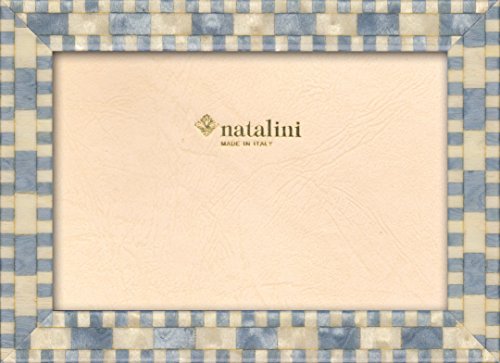 NATALINI, MISSORI Azzurro 10X 15 cm, Bilderrahmen mit Unterstützung für Tisch, Holz, Hell-blau, äußere Ausmaß 13 X 18 X 1,5 cm von Natalini