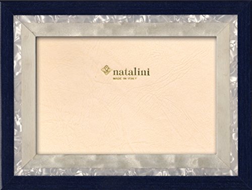 NATALINI, NEREIDE BLU Scuro 10X 15 cm, Bilderrahmen mit Unterstützung für Tisch, Holz, Dunkelblau, äußere Ausmaß 15 X 20 X 1,5 cm von Natalini