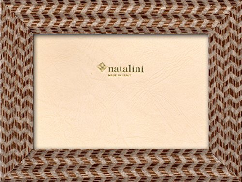 Natalini, Couture Marrone 10X 15 cm, Bilderrahmen mit Unterstützung für Tisch, Holz, Braun, äußere Ausmaß 15 X 20 X 1,5 cm von Natalini