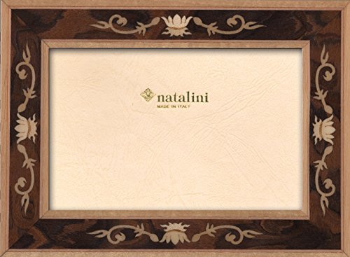 Natalini, Luigi XIV Noce 10X 15 cm, Bilderrahmen mit Unterstützung für Tisch, Holz, Nussbaum, äußere Ausmaß 15 X 20 X 1,5 cm von Natalini