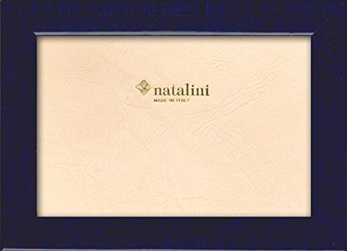 NATALINI BIANTE BLU S. 13X18 Bilderrahmen mit Unterstützung für Tisch, Tulipwood, Dunkelblau, 13 X 18 X 1,5 von Natalini