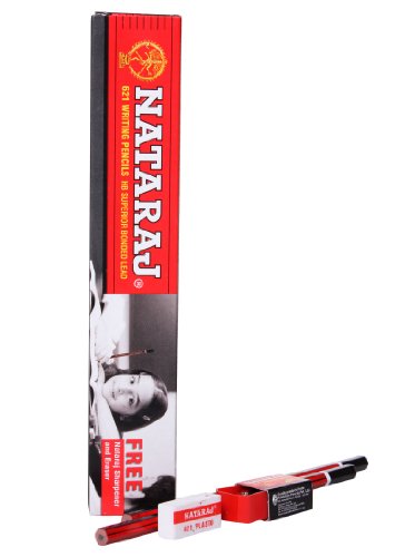 Nataraj Bold Dark Writing 10 Pencils Box With One Eraser Or Sharpener Free by Nataraj von Nataraj Brand