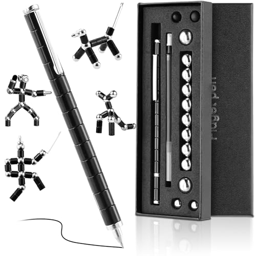 NathrBTV Multifunktionaler magnetischer Stift Magnetischer Fidget Pen Stift Schwarzer Kugelschreiber Weihnachtsgeschenke für Männer Geschenke für Jungen Geschenke für Mädchen von NathrBTV