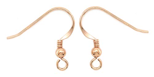 NaturSchatulle Ohrringe Ohrhaken Rohlinge 18K Rosegold Sterling Silber 925 I 10 Paar DIY Ohrhänger Schmuck Selber Basteln Fischhaken Schmuckherstellung von NaturSchatulle