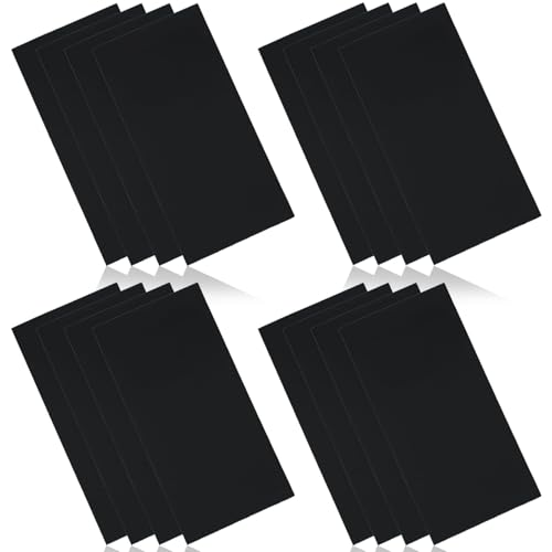 12 schwarze Nylon-Reparaturflicken aus Nylon, selbstklebende Flicken für Kleidung, Daunenjacke, Zelt, Kleidung, Tasche (20 x 10 cm) von Naturahand