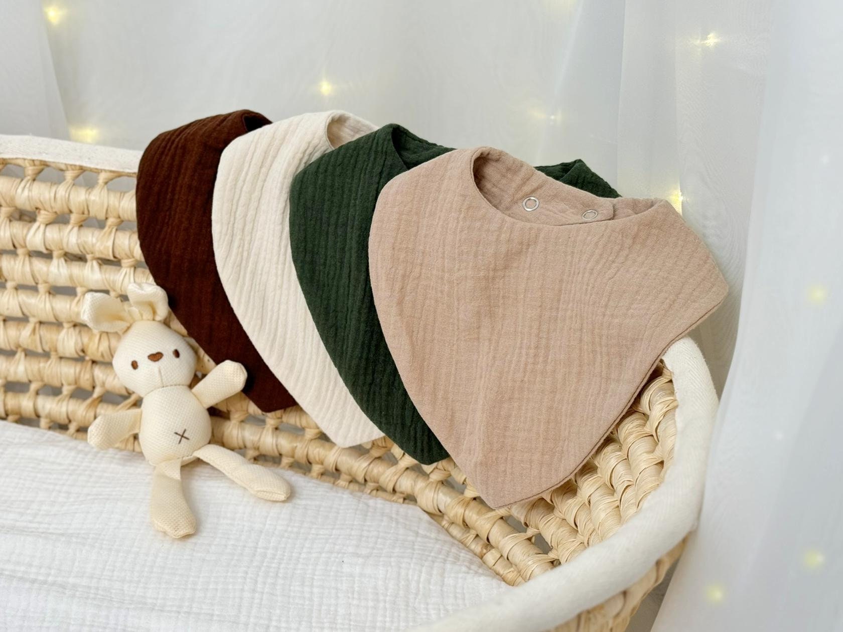 Neugeborenen Lätzchen, Bandana Spucktücher, Baumwoll Gaze Baby Geschenk Set, Einzigartiges Geschenk, Kleinkind Spucktücher von NaturalCuddles