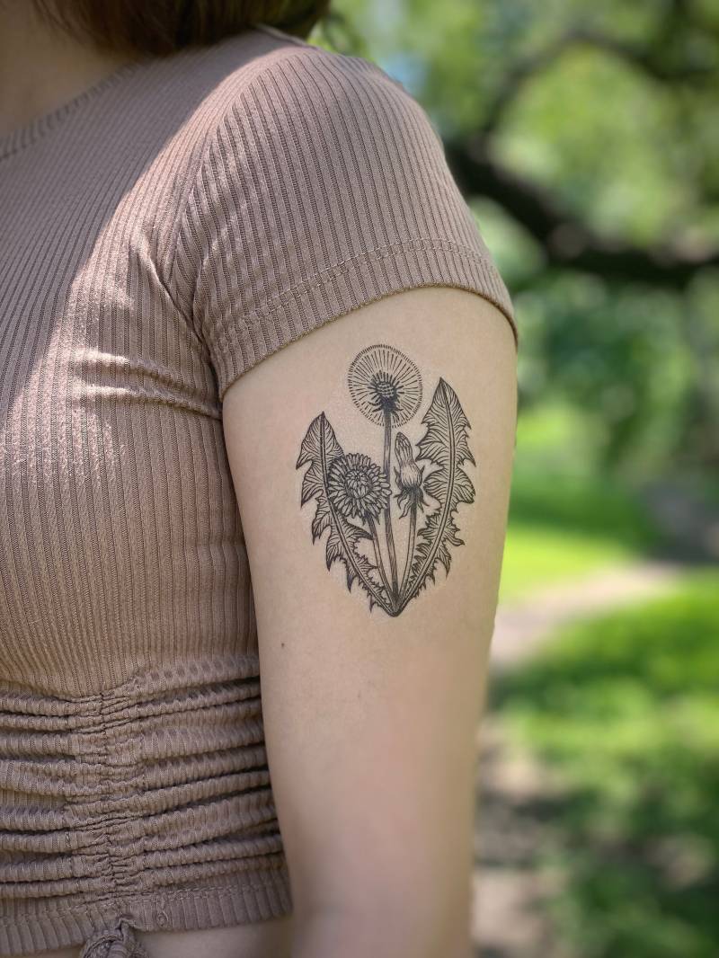 Löwenzahn Blume Temporäres Tattoo, Wildblumen Geschenk, Weihnachtsdeko, Party Dekoration von NatureTats