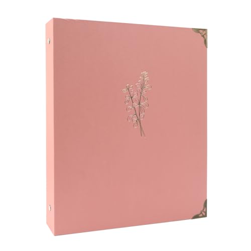 NatureTouch 3-Ringbuch, ästhetischer runder Ringbuch, 2,5 cm, stabiles Ordner, passend für Papier im Briefformat, niedlicher Ordner mit 2 Innentaschen, Schulbedarf und Bürobedarf, Rose Pink von NatureTouch