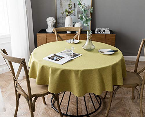 Tischdecke Uni Design rund 130 cm in Grün Gartentisch Tischschutz von Naturer