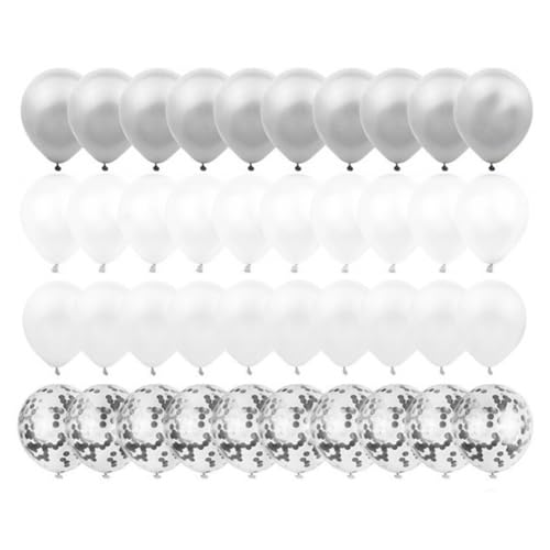 Naugan 120 Stück 30,5 cm gemischte Konfetti-Latex-Ballons für Geburtstag, Babyparty, Hochzeit, Partydekorationen, einfach zu installieren von Naugan