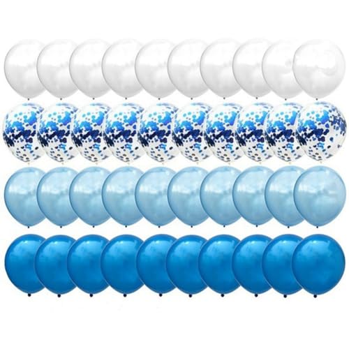 Naugan 120 Stück 30,5 cm gemischte Konfetti-Latex-Ballons für Geburtstag, Babyparty, Hochzeit, Partydekorationen, einfach zu verwenden von Naugan