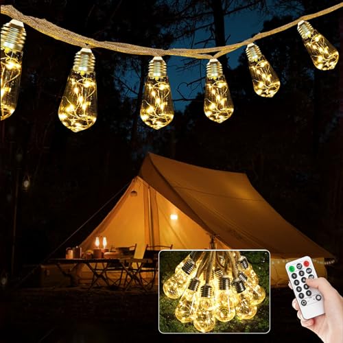 LED Lichterkette Außen,8.5M Lichterkette Innen Aussen Strom Outdoor,8 Modi Lichterkette Garten mit 20 Glühbirnen,Lichterkette Außen S17 IP44 Wasserdicht mit Oudtoor Deko für Gärten, Party,Balkon von Nauotk