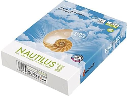 Nautilus 406-weis-80–510 – Pack 500 Blatt, 80 g, A4 von Nautilus