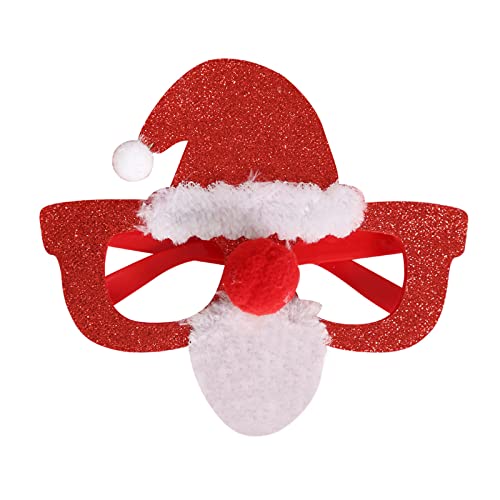 1 x Weihnachtsbrille, Foto-Requisiten für Neujahr, Kinder, Partyzubehör, Partyzubehör, Weihnachtsmann, Weihnachtsbaum, Elch, Navidad, Dekoration, Dekoration, Foto-Requisiten, Schneemann von Navna