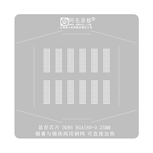 DDR6 BGA180 Reballing Set GPU IC Chip Lötplatte Standortplattform Magnetfuß BGA-Schablone Schweißlötdose Pflanze DDR6 BGA180 Reballing Set GPU IC Chip Lötplatte Standortplattform Magnetfuß BGA-Schablone Schweißlötdose Pflanze von Navna
