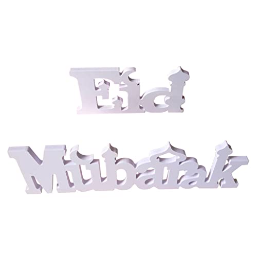 Für kreative Holzbuchstaben Eid Al-fitr Ornamente Familie Eid für Haustür Wanddekoration Weihnachten Brief Ornamente Buchstaben Ornamente Holz für Eid Al-fitr von Navna