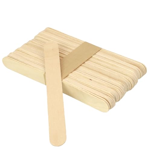 50 Stück 15,2 cm große Holzstäbchen – Eisstiele, 15 cm große Holzwachsstäbchen, ideal für Kunst und Handwerk, Eis am Stiel, Zungenspatel und vieles mehr (50 x 15 cm Bastelstäbchen) von Navoys