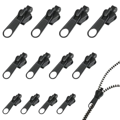 Comforty 12 Stück reißverschluss zieher Abnehmbare Reißverschluss Zipper Pull Fixer Reißverschluss Schieber für Mantel, Abnehmbare Reißverschluss Zipper Pull Fixer Reißverschluss Für Jacken,Rucksäcke, von Nazaz