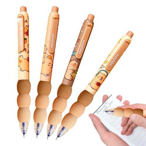 Capybara Gelstift Set, 4 Stück Radierbaren Gelstiften Radierbarer Kugelschreiber Stifte Set, Niedlicher Capybara Gelstift 0,5 Mm Blauer Tintenstift Für Schule Büro Klassenzimmer Arbeitsbereich Zuhause von Nbbwwu