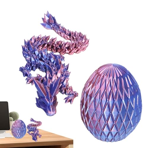 Nbbwwu Drachenei-Zappelspielzeug, Zappeldrachen in einem Ei, 3D-gedrucktes realistisches Drachenei-Spielzeug, Mehrzweck-Drachenspielzeug für Kinder, Tischdekoration für Armaturenbretter, Nachttische von Nbbwwu