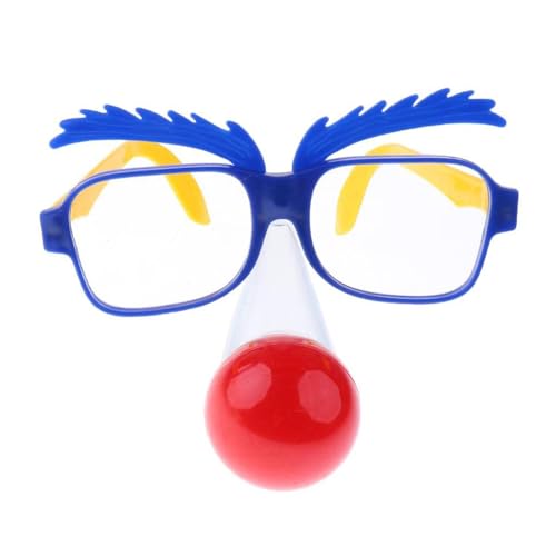 Nbbwwu Halloween- -Brille, niedlich, Cosplay-Fotografie-Requisite, Unisex, gefälschte Clownsnase, Brille mit LED-Nase für Bühnenauftritte, Rollenspiele von Nbbwwu