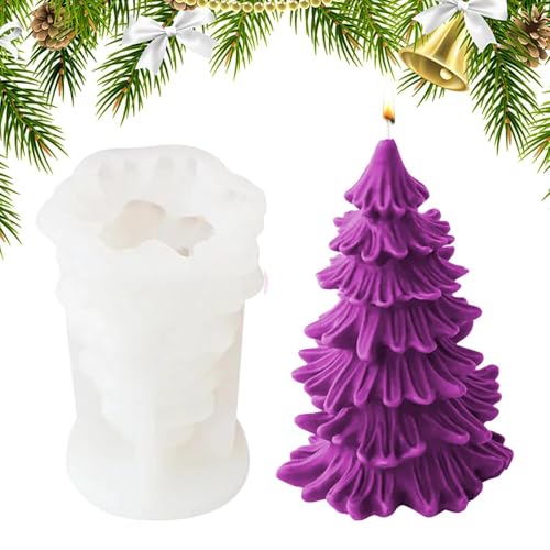 Weihnachtsbaum Kerzenform, Silikonformen Gießformen Weihnachten, 3D Weihnachtsbaum Tannenbaum Kerzen Silikonform Für Die Kerzenherstellung, Baumförmige Bastelform Für Die Herstellung Von Kerzenseife von Nbbwwu