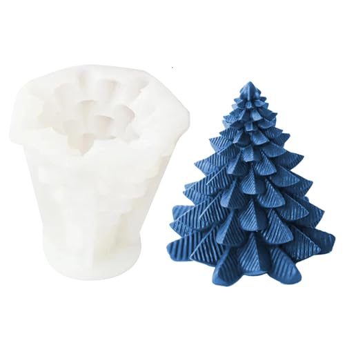 Weihnachtsbaum Kerzenform, Silikonformen Gießformen Weihnachten, 3D Weihnachtsbaum Tannenbaum Kerzen Silikonform Für Die Kerzenherstellung, Baumförmige Bastelform Für Die Herstellung Von Kerzenseife von Nbbwwu