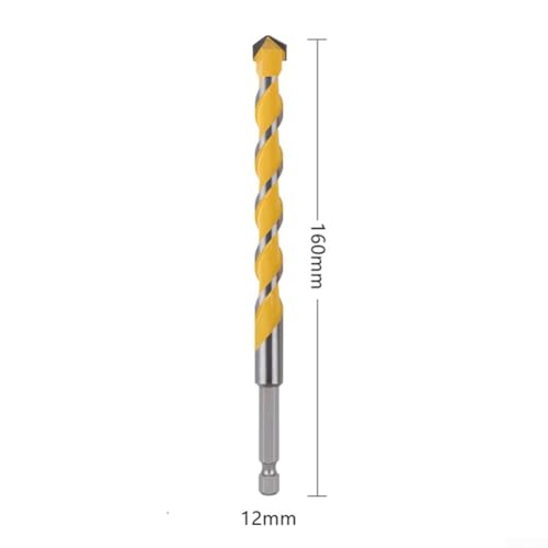 Wolframkarbid-Bohrer mit 1/4-Zoll-Sechskantschaft für Mauerwerk und Betonanwendungen (12 mm) von NbgrvB