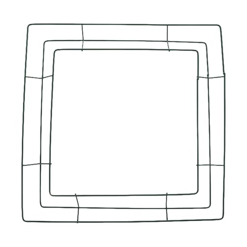 Quadratischer Kranzrahmen, Metalldrahtrahmen – quadratischer Kranzrahmen aus Metall – Set zur Herstellung von Kränzen für Urlaubspartys, Zubehör für Herbstkranz von Nbhuiakl
