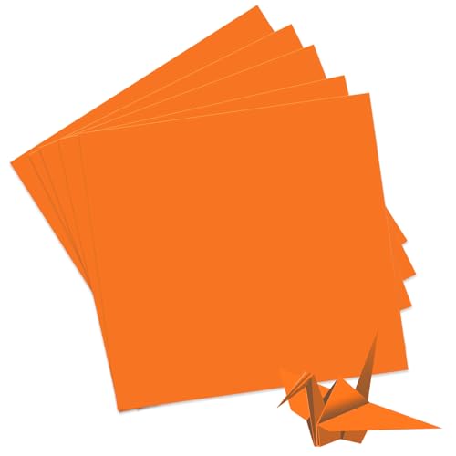 Nchdewui 300 Blatt Origami Papier, Buntes Papier Zum Basteln, Faltpapier Origami Papier 15x15 FüR DIY-Schul-Kunsthandwerksprojekte (Orange red) von Nchdewui