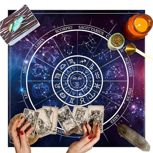 Neamou Tarot-Wahrsagerei-Tischdecke,Lese-Wahrsagetuch für Tarotkarte | Schmetterling Tarotkarte Lesealtartuch Altartuch Tarottuch für Anfänger Tarotkartenliebhaber von Neamou