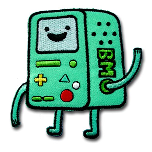 NeatPatch Bemo BMO Patch besticktes Emblem zum Aufbügeln oder Aufnähen Cartoon Finn Jake Gunter von NeatPatch