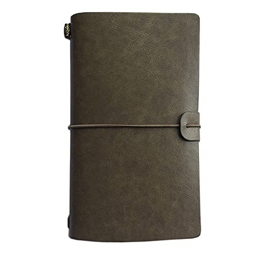 NectaRoy Leder Cover Notebook Retro Vintage Tagebuch Notizblock Studenten Favor mit Karten Inhaber, Größe 12 * 20cm Tagebuch zum Selbst Gestalten für Individuelle Reiseberichte von NectaRoy